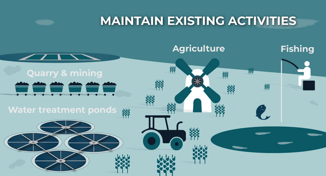 Choose floating PV to maintain existing activities