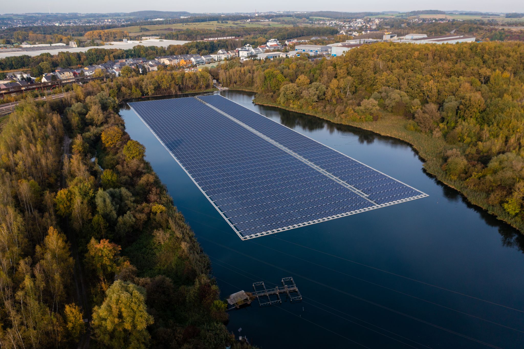 Floating an energy idea: Scientists study solar panel-topped ponds