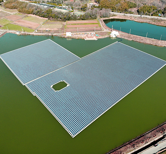 Hyoshiga Ike floating PV plant in Japan