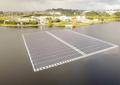 Floating solar on water treatment ponds