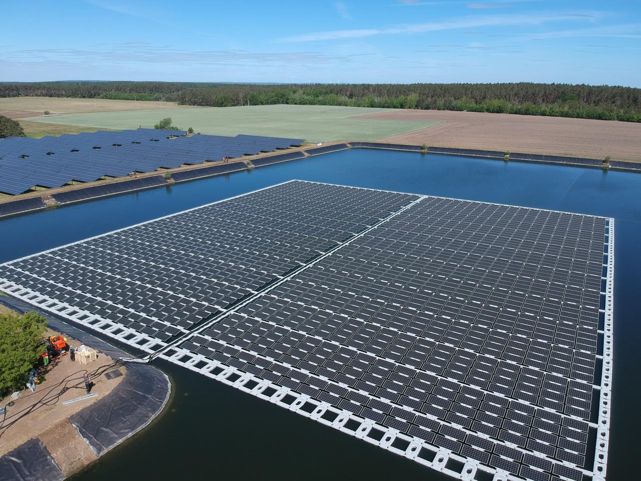 Salzwedel floating solar plant in Germany