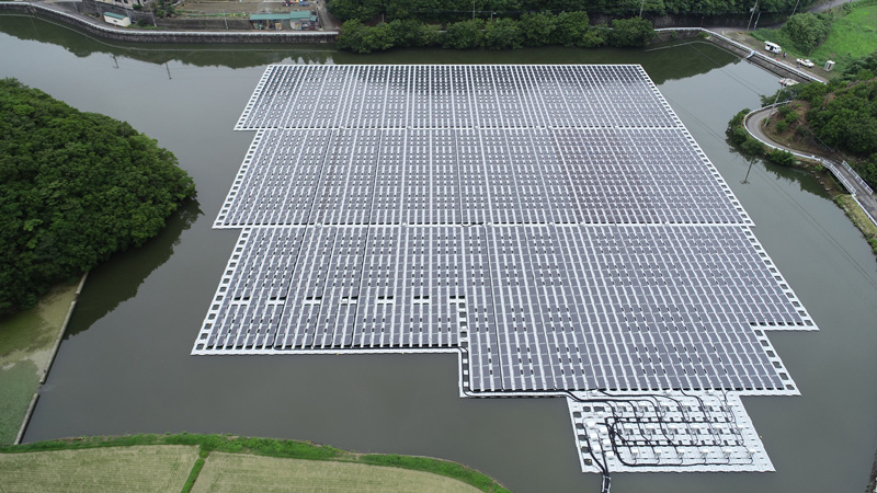 Hikuni Ike floating solar