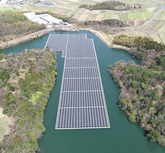 Matsuo Tameike floating solar project