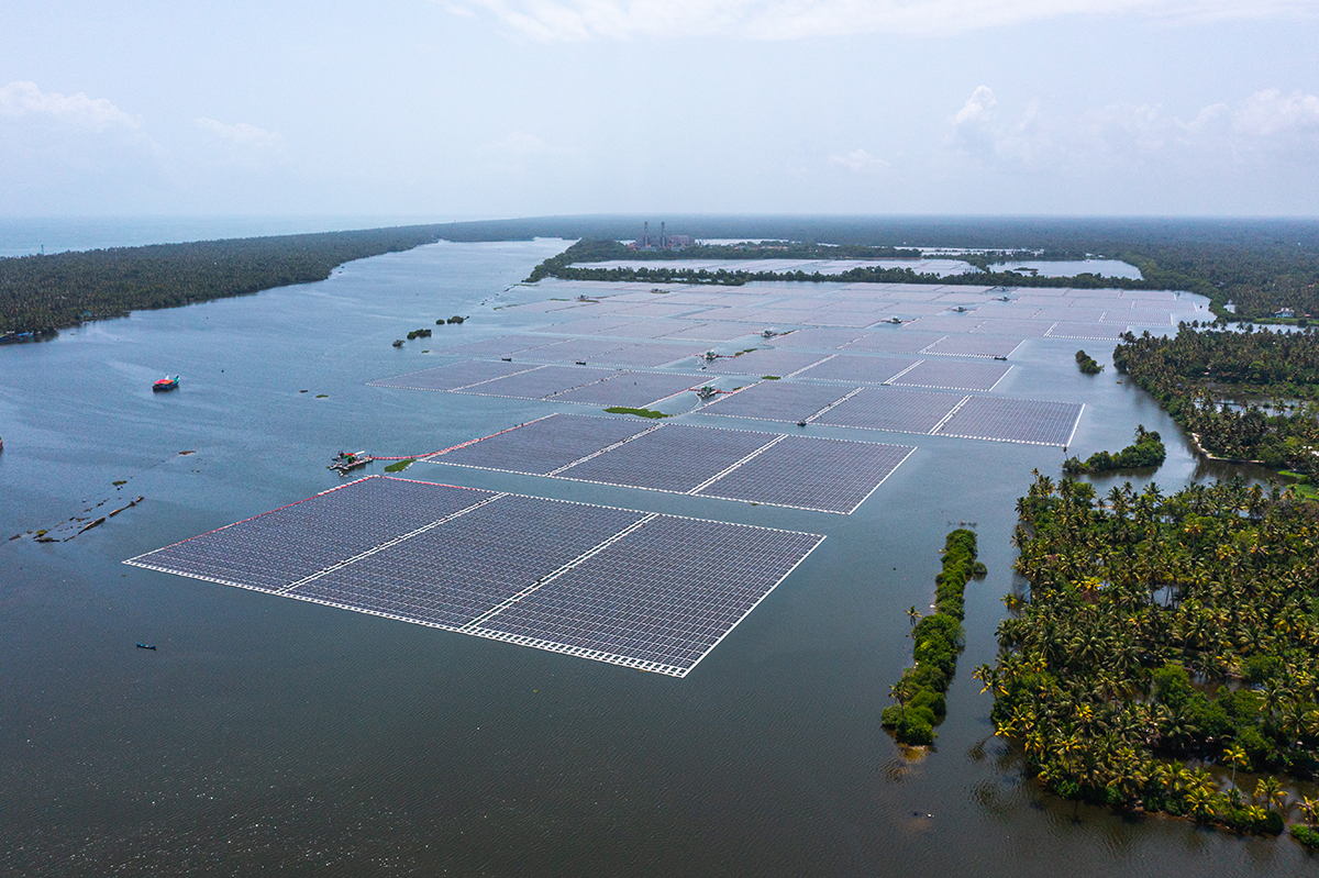 Kayamkulam located in India floating solar project of 74MWp 