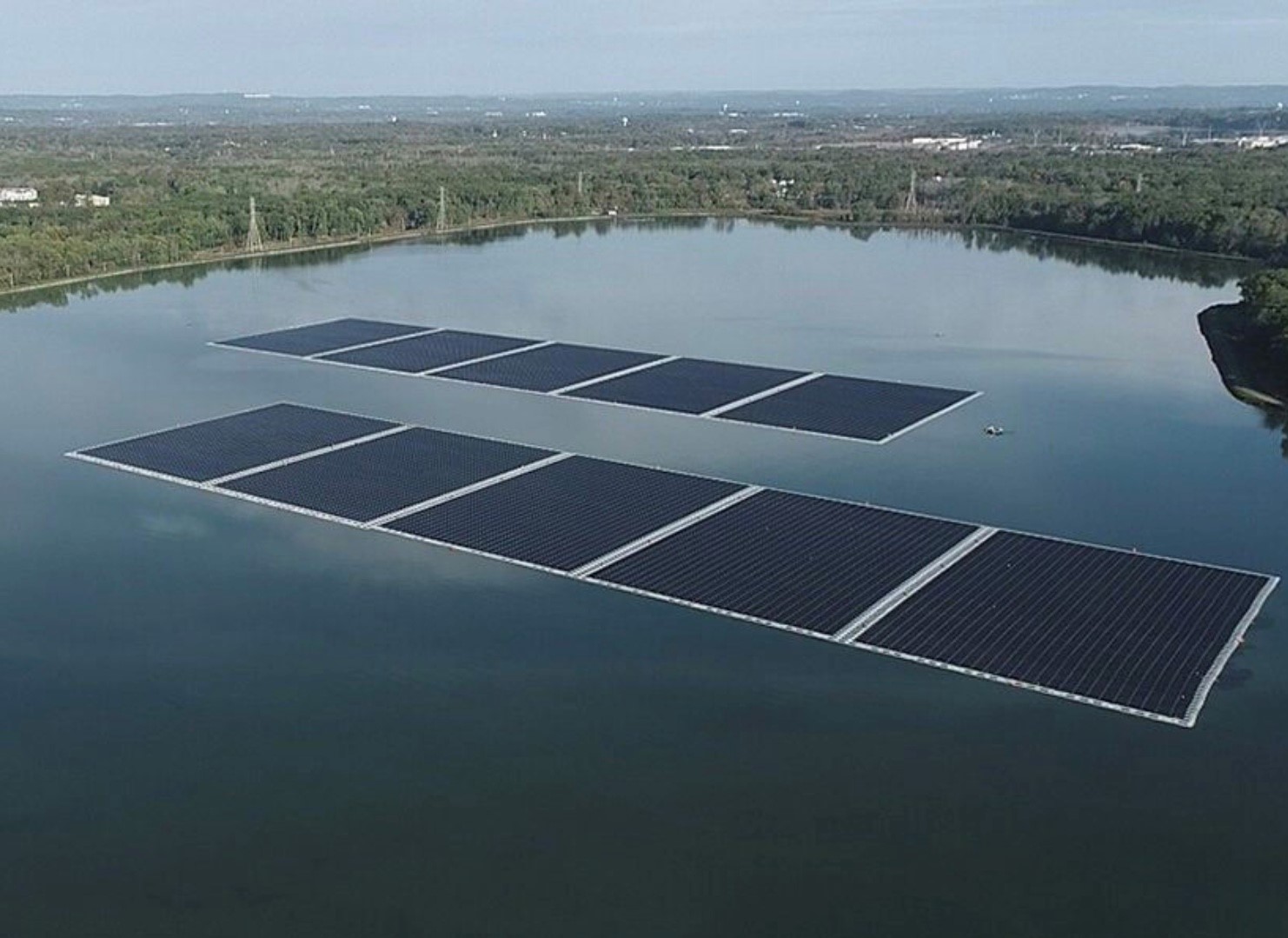 Canoe Brook floating solar USA project 