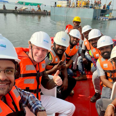 Ciel&terre india team visit floating solar site