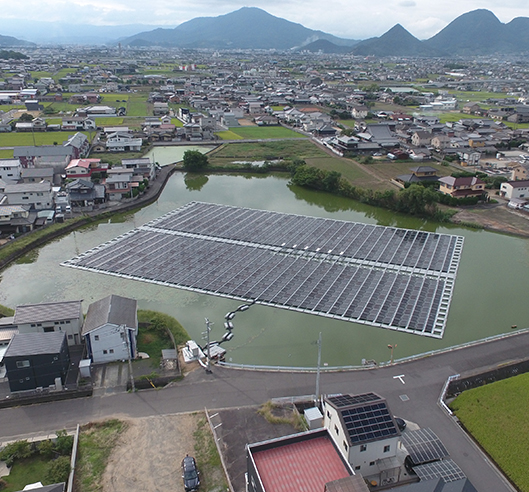 Komo Ike floating solar Ciel Terre Japan