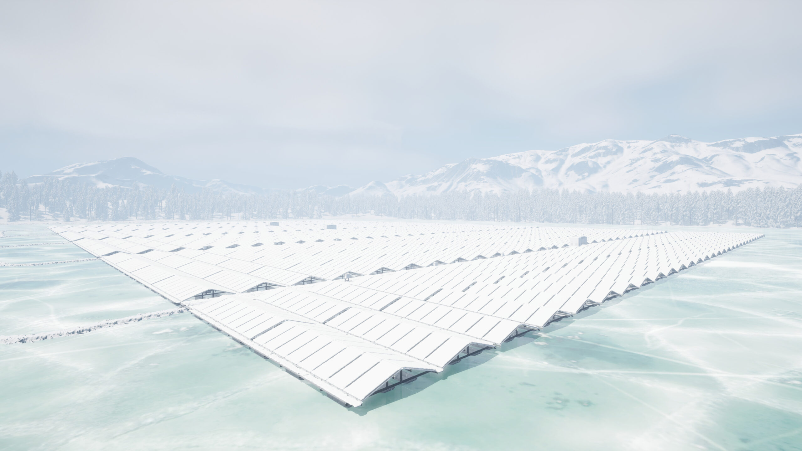 Floating solar under snow and ice conditions