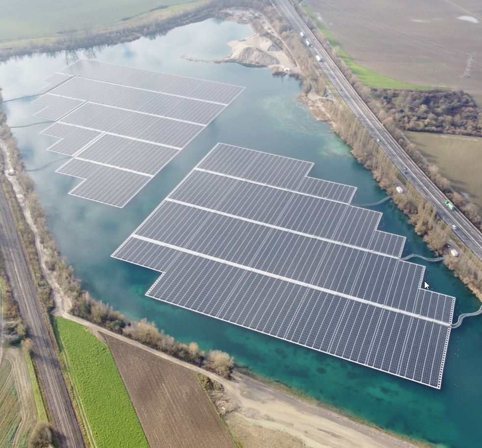 Leutenheim floating solar plant, France - Ciel & Terre for Générale du Solaire