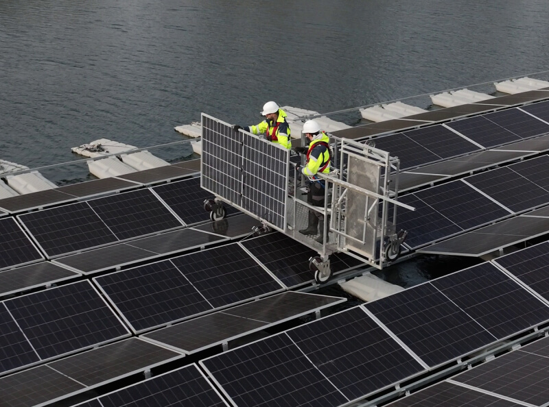 WattRack pv panel replacement floating power plant Ciel et Terre
