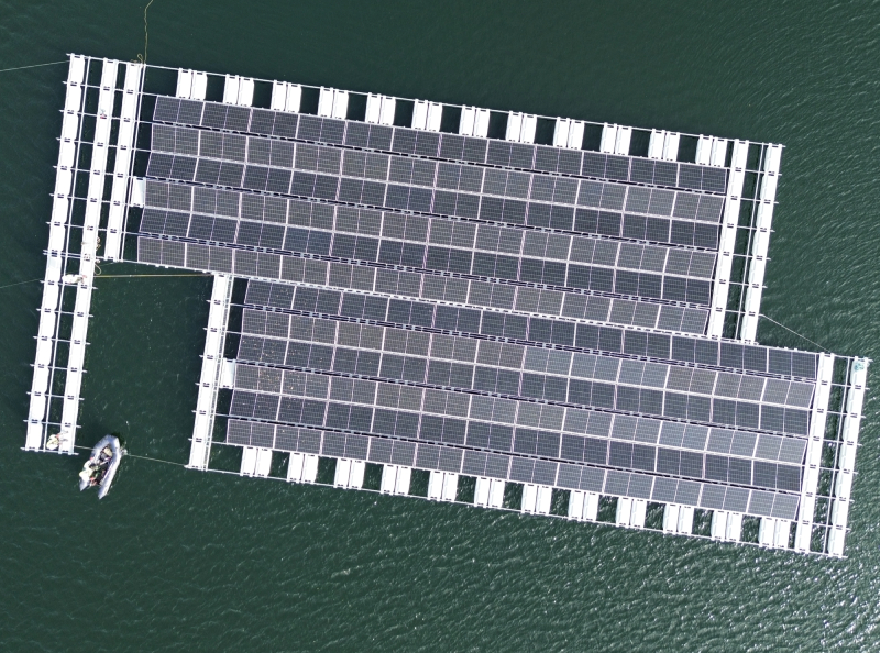 WattRack floating PV construction Ciel Et Terre