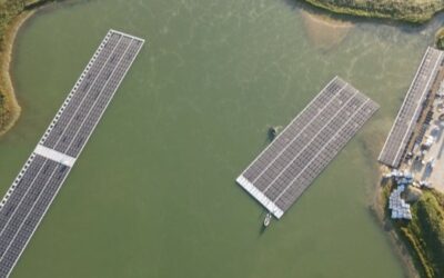 Trina Solar choisit Solutions30 pour réaliser avec Ciel et Terre un projet de photovoltaïque flottant de 14 MWc à Lescheroux sur une carrière reconvertie